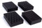 Kora Satz 4 Stück Gummiblöcke 120x80x20mm, schwarz