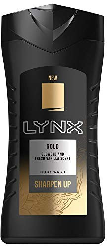 Lynx Gold Body Wash And Shower Gel For Men And Women, Long Lasting Fresh Oudwood And Vanilla Fragrance, Dermatologically Tested, Bulk Pack (6 x 250ml)
