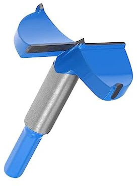 TOP-VIGOR 60mm Forstner Drill Bit, Tungsten Carbide Wood Auger Drill Bit Hole Saw Opener for Woodworking Hinge Hole Drilling Boring Bit Cutter Blue