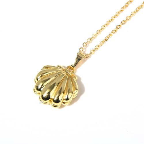 SXYNIO Mermaid Melody Halskette Gold Shell Perlenkette Nanami Luchia Cosplay Zubehör Shell Anhänger Halskette Schmuck