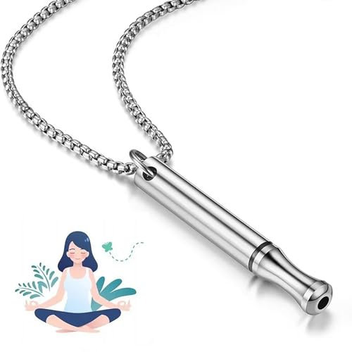 AJUNLKVDR 1 Stück Rauchentwöhnung Hilfsmittel,Rauchfrei Hilfsmittel,Rauchfrei Halskette Kette,Original Rauchen Aufhören,Baliverné Entwöhnung Panikattacken,Rauchentwöhnungskette (Silber)