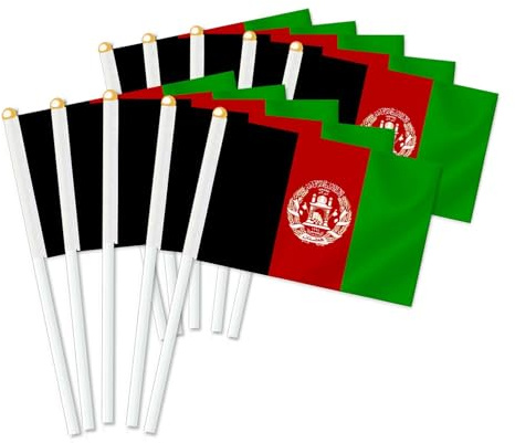 25 Stück Afghanistan Handheld Flagge, Dekor Hand gehalten Hold Fahne, Dekoration Banner hand Afghanistan