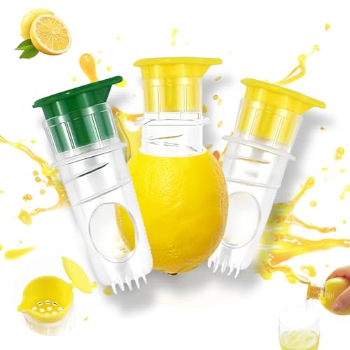 Exprimidor Limon, 2 Piezas Exprimidor de Limones Manual, Prensa de Limones, Lemon Lime Squeezer, Prensa de Cítricos Pequeño para Limones, Naranjas y Otros Tipos de Cítricos