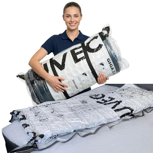 Luvego Vakuumbeutel für Matratzen 240x130CM, mit Spanngurten, Aufbewahrungsbeutel für Matratze, Vakumierbeutel Geeignet für Matratzen, Matratzenhülle, Staubsaugerbeutel für Matratzen 1 Stück