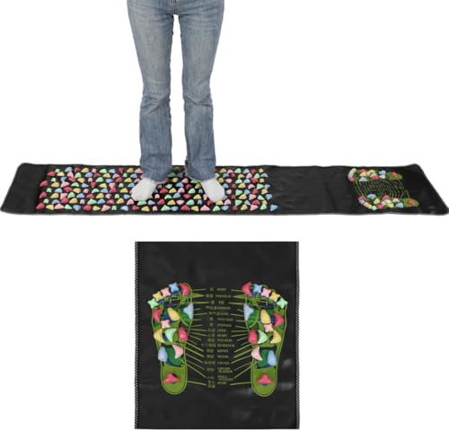 Colorida alfombrilla de acupresión para pies, masajeador de reflexología con tabla para relajación específica