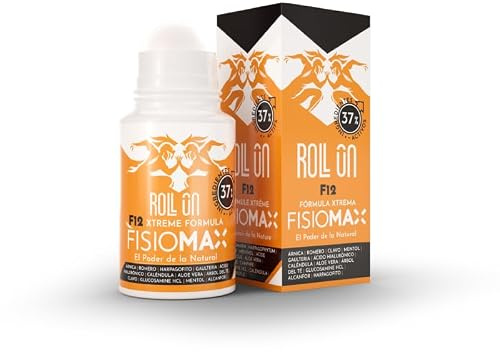 Fisiomax F12 Roll On Muscular Efecto Frío con Árnica y Mentol – Alivio Inmediato del Dolor Articular y Contracturas – Antiinflamatoria Natural 75ml