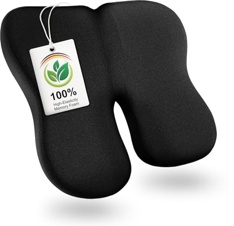 Cuscino Sedia Ufficio Ergonomico – Cuscino per Sedia da Ufficio in Memory Foam con Apertura per Coccige, Cuscino Sedia adatto per Auto, Gaming e Sedia a Rotelle