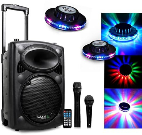 Enceinte PORT8 Active 8 20cm 400W VHF, USB/SD Bluetooth + 2 Effets OVNI