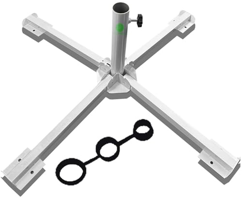 OYOY Parasol de Plage Pliable, tarière d'ancrage en métal Robuste, réglable, Portable, résistant au Vent, Support d'ancrage pour Parasol d'extérieur, Support de Base de Parasol de terrasse