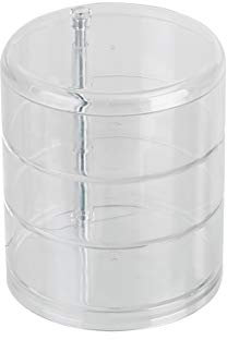 axentia Make-up-Organizer, Kunststoff, Transparent, Ø ca. 11,7 cm