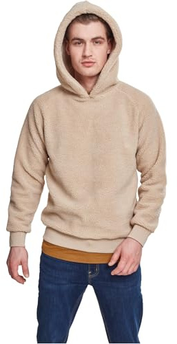 Urban Classics Herrar Sherpa huvtröja, Beige (Darksand 00806), M