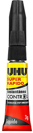Pegamento UHU Super Rápido CONTROL | Pegamento Fuerte Instantáneo | 3g