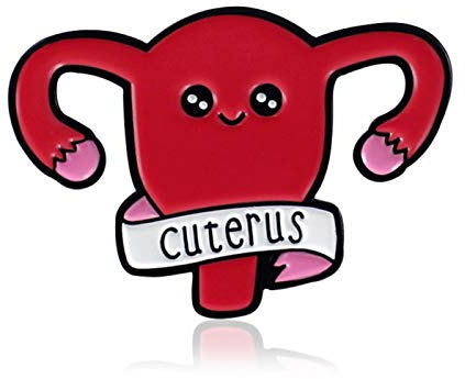 Broschennadel, Körperorgan, Uterus, Emaille, Brosche, Anstecknadel, Kleidung, Jeans, Jacke, Brustnadel, Dekor – Rot