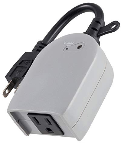 UltraPro Outdoor Outlet Timer, Dusk-to-Dawn Sensor, Single Outlet Light , Simple Automation, Weather-Resistant, Sensing , Seasonal Lights , Landscape, 1 Pack, Gray, 53634