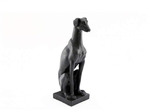 Dekofigur Whippet (Hund/Hund/Haustier), Kunstharz, Schwarz