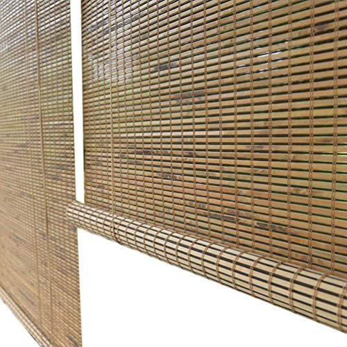 SJMFGF Bambus-Rollo, Verdunkelungsrollo, umweltfreundlich, natürlich, atmungsaktiv, für draußen, Balkon, Terrasse (Größe: 69 x 163 cm)
