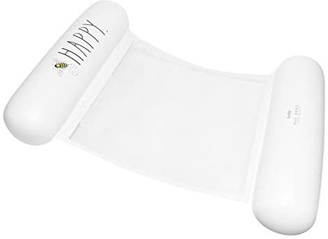Rae Dunn x CocoNut Float Adult Hammock Float - Bee Happy Theme - Adult Size Multipurpose Inflatable Drifter, Saddle Float & Lounge Chair - Versatile Ride-On for Summer & Swim Parties