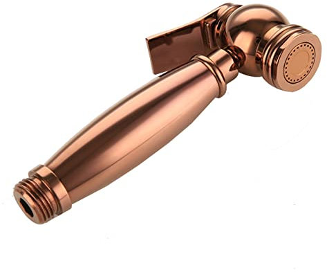 WPHH Set Doccia Bidet, Spruzzatori per Bidet A Mano, Kit Doccetta Bidet per WC in Ottone Rosa Oro, Rubinetto per Bidet con Acqua Calda E Fredda per L'igiene Personale,A