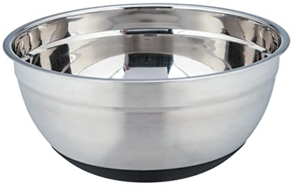 Wenko Cuenco de acero inoxidable Aru de 4 litros, recipiente negro Outdoor Kitchen de acero inoxidable con base antideslizante de silicona negra, apto para lavavajillas, diametro 26 x 12 cm, 55002100