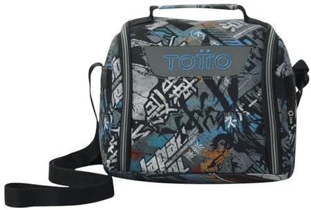 TOTTO - Bolsa Térmica Porta Alimentos 8L, Modelo Resaltador, 25 x 20 x 17 cm, Portameriendas Infantil, Apertura 180º, Asa de Mano, Correa Ajustable, Pasador para Mochila con Ruedas, Color Okubo