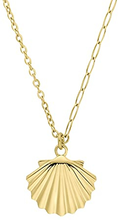 NOELANI Halskette Edelstahl Damen Halsschmuck, 40+5 cm, Gold, Muschel, Kommt in Schmuck Geschenk Box, 2036085