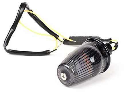 MOTO NOSTRA Lenkerblinker LED schwarz 6V kompatibel mit Vespa V50, ET3 | 6 V AC/DC, 1,5 W, Lichtfarbe Orange; kompatibel mit Vespa 50SR, 50 Sprinter, 90SS, 90 Racer, PV125, Sprint150, Rally180/200