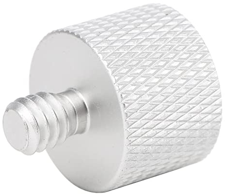 Mikrofonstativadapter, Metallmikrofonstativ-Montagekonverter 5/8 Zoll Buchse auf 1/4 Zoll Außengewinde Adapter für Mikrofone, Stative, Kameras (Silber (F2B))