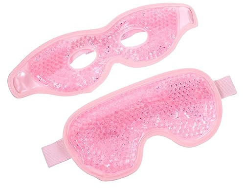 SEWOART Maschera Gel per Occhi 2 Pezzi in Pvc con Impacco Freddo per Ridurre Gonfiore e Affaticamento Durante la Stagione Calda