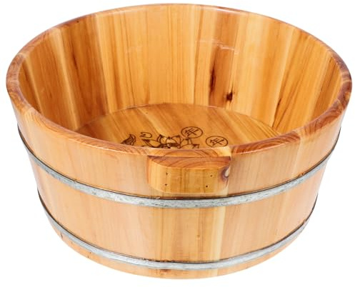 YARNOW Bassine pour Trempage des Pieds en Bois Réutilisable, Légère et Facile à Ranger, pour Bain de Pieds à Domicile
