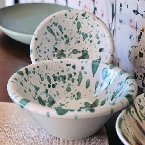 Lemmo  Catino  In Ceramica Screziato Verde Ramina Per Alimenti Cm 12