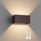 Klighten Wandleuchte mit Austauschbarer G9 LED Lampe Warmweiß 3000K, 18W LED Wandleuchte Innen/Aussen Einstellbar Abstrahlwinkel Außenleuchte für Wohnzimmer Garten, IP54, Bronze