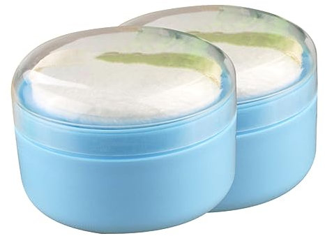MERRYHAPY 2stücke Teiliges Babypuder Quaste Etui Weiche Schwamm-puderquaste Sanfte Babypflegebehälter Für Neugeborene Und Kleinkinder Praktisch Und Langlebig Für Schonende Hautpflege