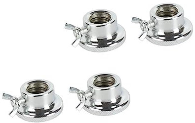 COSMEVIVI 4 Pcs Anti-Slip Barbell Clamps Double Locking Screw Nut 2.5cm Security Buckle for Weightlifting and Fitness Training