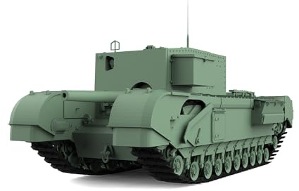 MRY-SFW 1/72 Modelo militar británico GC Churchill Tanque de infantería blindado Base de combate