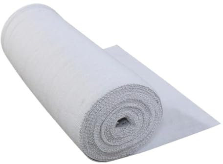 GOHAPY No Aluminum Foil Ceramic Fiber Cloth, Kiln High Temperature Resistant Cloth, Ceramic Fiber Fire Insulation Blanket 1pc(1MX1.5MX2MM)