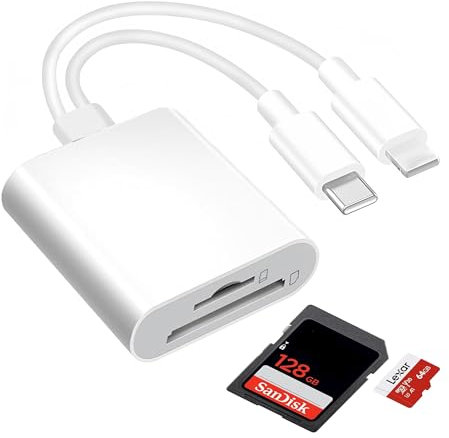 SD Card Reader for iPhone and iPad - USB-C Memory Card Adapter for Android, Camera and Micro SD