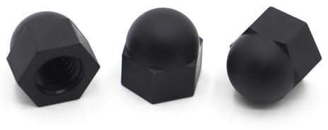 5/10 Stück M3 M4 M5 M6 M8 M10 M12 Schwarze Kunststoff-Nylon-Hutmuttern Dekorative Abdeckung Halbkreis-Eichelmutter(M8 10pcs)