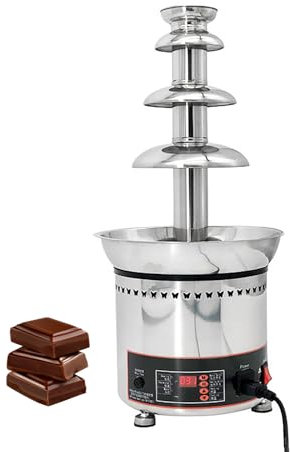 KELUNIS 4 Pound Capacity Chocolate Fondue Fountain Chocolate Fondue Set Home Chocolate Fountain Four layer structure Adjustable temperature,4 layers