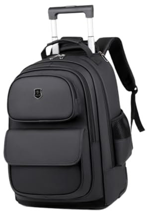 AsrMyjcx Multifunctional Suitcase Trolley Business Cabin Bag for Women Men Adults, Black