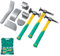 TOPWAY 9-Piece Professional Auto Body Panel Dent Repair Tool Set - Fiberglass Handle Beating Hammer, Dollies - for Dent Removal & Car Bodywork, Model 454223