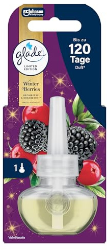 Glade Electric Scented Oil Nachfüller, elektrischer Raumduft mit Duftöl, Winter Berries, 1er Pack (1 x 20 ml)