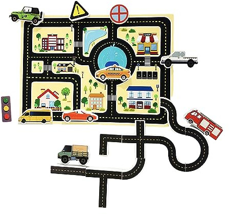 Baby Toy Flexible Road Track Car Stick Bath Toy Kids Bathroom Bathtub Sticker Early Education Puzzles Clockwork Bath