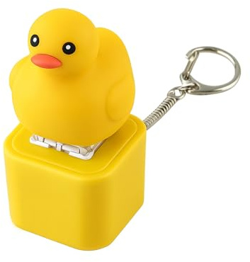 Duck Quacking Fidget Toy, Quacking Duck Keychain with Lights & Sound, Duck Keyboard Keycaps That Quack, Fun Fidget Toy Duck Keyboard Keycap Duckeys Portable Anxiety Relief Toy