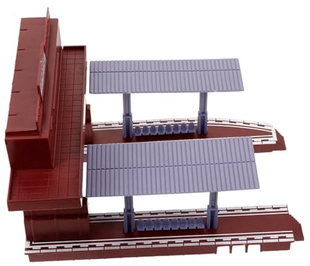 WEKAMOS DIY Train Station Platform Model for Lightweight Plastic Railway Accessory for Creative Outdoor Play Educational Enhancing Imagination and Problem-solving Skills for Model Railroad