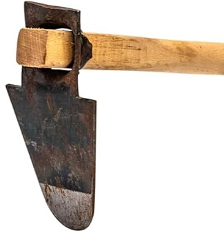Valoak Zappa Tonda da Giardinaggio | Manico in Legno di Faggio da 110 cm | Lama in Acciaio da 19x8 cm | Made in Italy