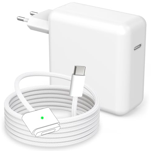 Mac Book Ladegerät 67W USB-C auf Magnetic 3 Ladekabel kompatibel mit MacBook Air 13, 15 inch(2022~2024), MacBook Pro 14, 16 inch(2021~2024), M4/M3/M2(Schnell Netzteil mit 2,0 m T-Tip(M3) Ladekabel)
