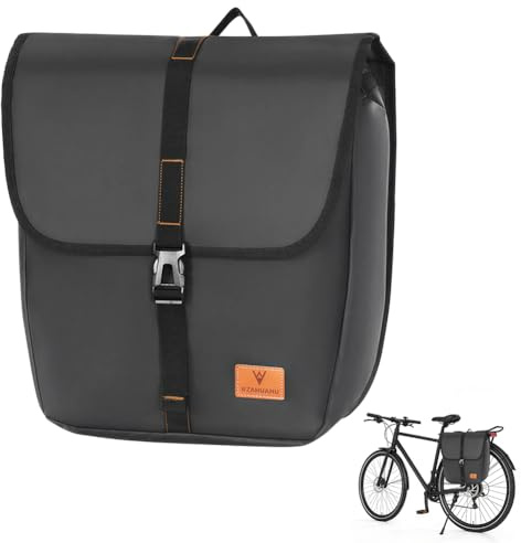 Tutamaz Fahrradtaschen für Gepäckträger, Fahrradtasche Gepäckträger,Gepäckträgertasche, Fahrrad Taschen Hinten, Einfache Befestigung, Perfekt für Pendeln, Reisen & Einkaufen (Schwarz)