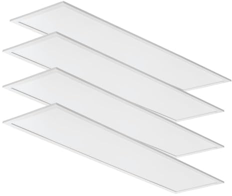 Lithonia Lighting CPX 1x4 LED Flat Panel Light, 1 Ft. x 4 Ft. LED Light Panel, Ceiling Lighting Fixture, 2500/3200/4000 Adjustable Lumens, 3500K/4000K/5000K Switchable CCT, Smooth Satin Lens (4-Pack)
