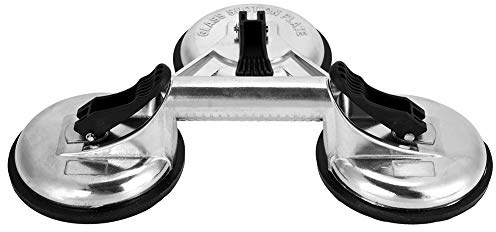 Dioche Ventosa Elevadora Este Elevador de Ventosa Al Vacío de 3 Piezas de Aleación de Aluminio Es Adecuado para Mover y Tirar de Vidrio, Azulejos y Espejos, con una Capacidad de Carga Máxima de 120