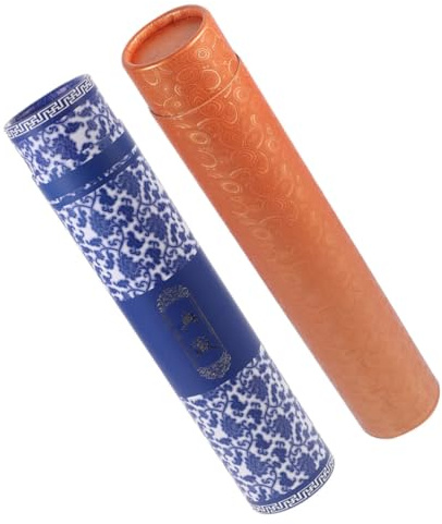 Healeved Scatola per Raccolta Calligrafia 2 Pezzi Tubo Porta Disegni in Carta per Conservare Dipinti e Pezzi Funzione di Organizzatore per Opere d'Arte